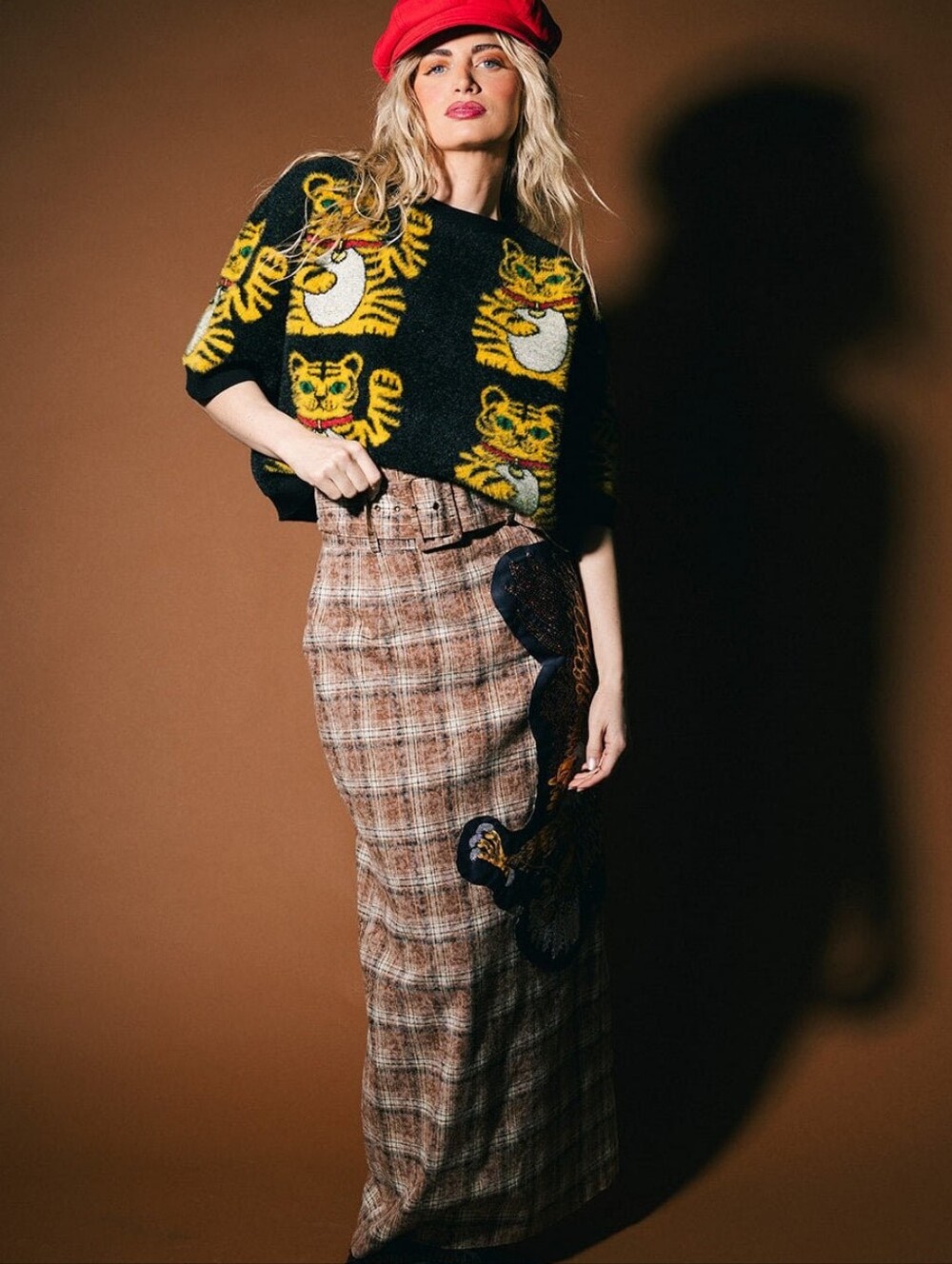 Dressed In LALA Lucky You Tiger Knit Sweater